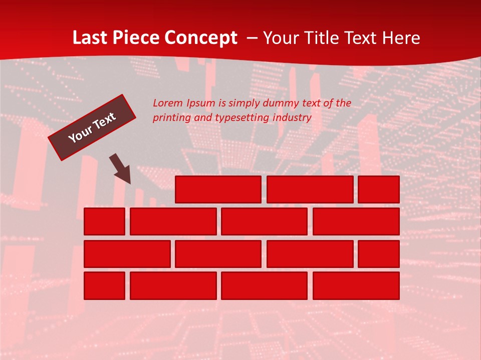 Square Red Matrix Background PowerPoint Template