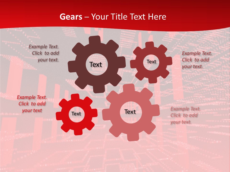 Square Red Matrix Background PowerPoint Template