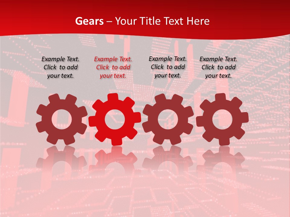 Square Red Matrix Background PowerPoint Template