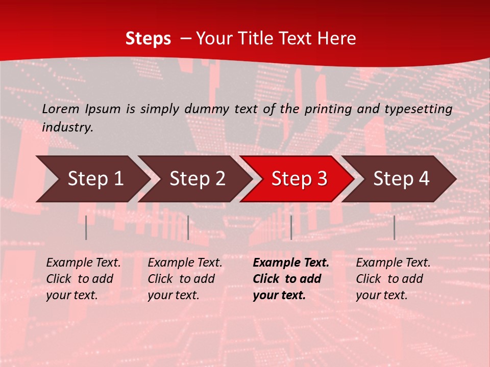 Square Red Matrix Background PowerPoint Template