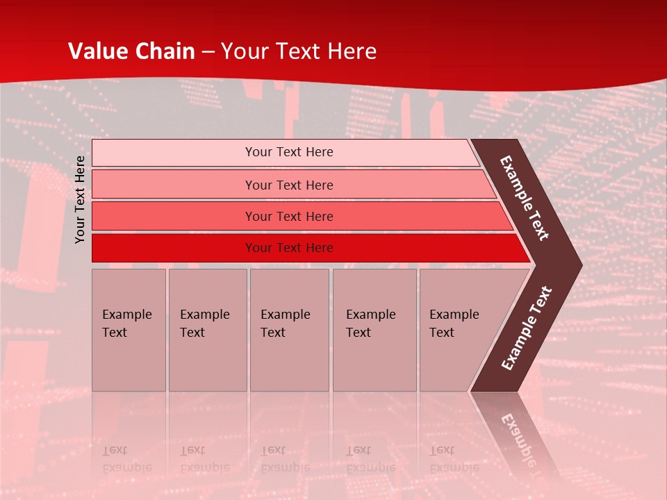 Square Red Matrix Background PowerPoint Template