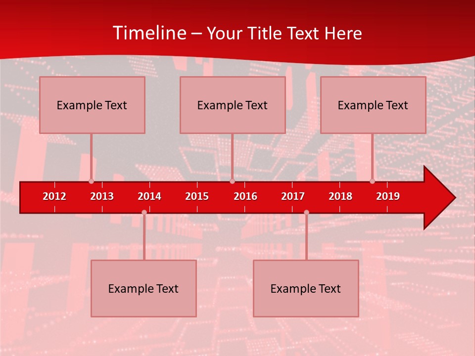 Square Red Matrix Background PowerPoint Template