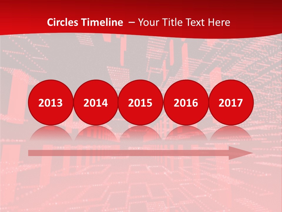 Square Red Matrix Background PowerPoint Template