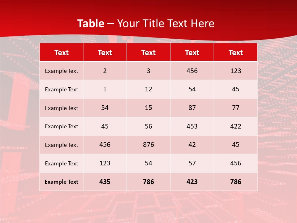 Square Red Matrix Background PowerPoint Template