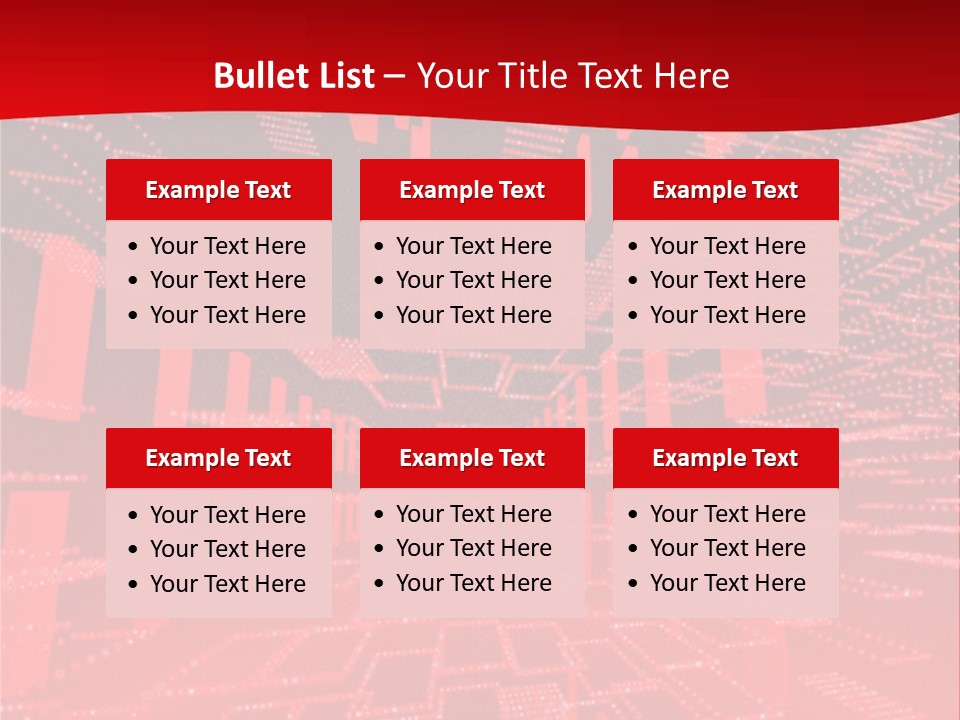 Square Red Matrix Background PowerPoint Template