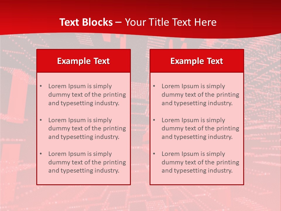 Square Red Matrix Background PowerPoint Template