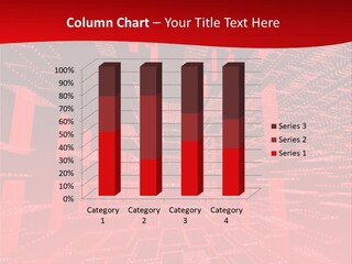 Square Red Matrix Background PowerPoint Template