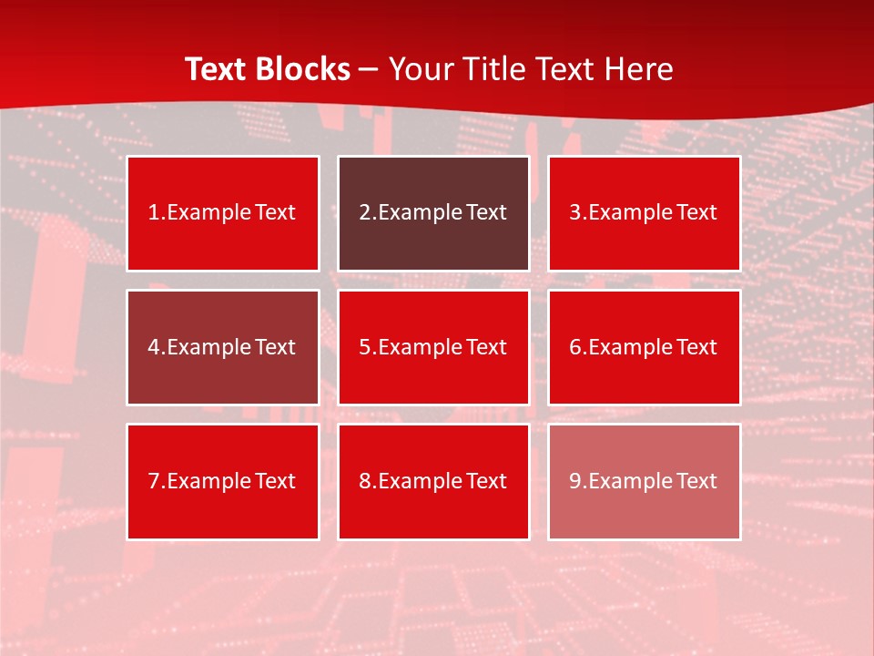 Square Red Matrix Background PowerPoint Template