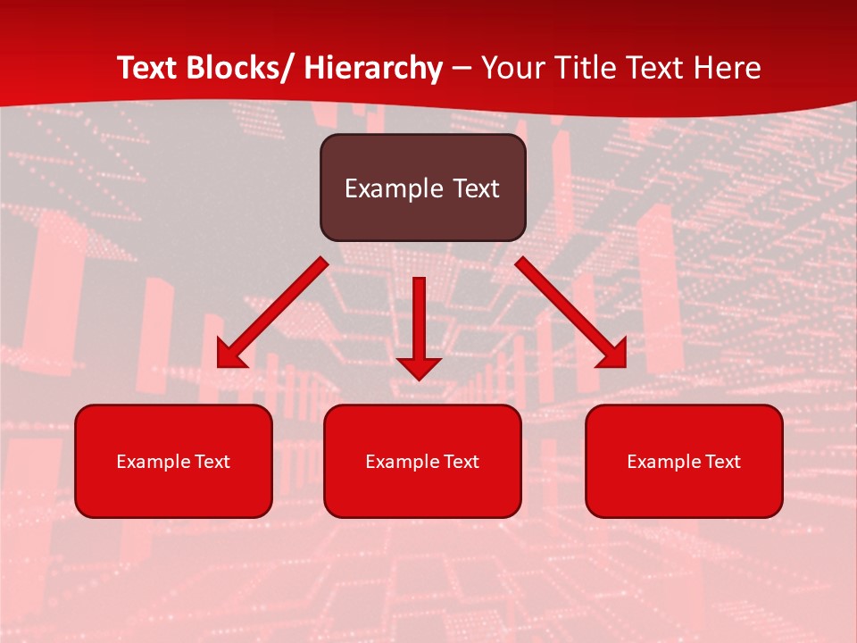 Square Red Matrix Background PowerPoint Template