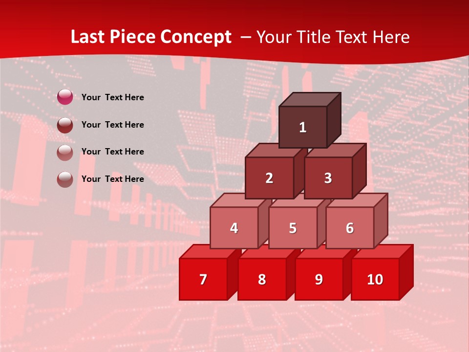 Square Red Matrix Background PowerPoint Template