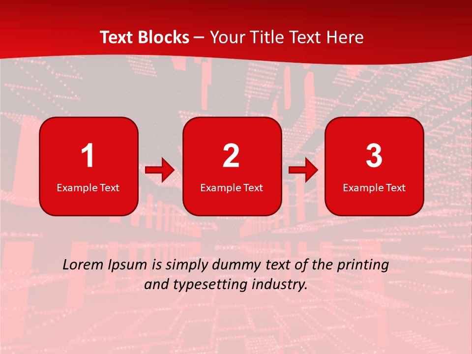 Square Red Matrix Background PowerPoint Template