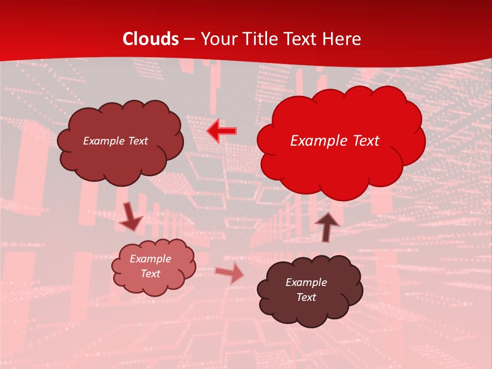 Square Red Matrix Background PowerPoint Template