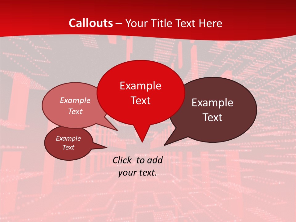 Square Red Matrix Background PowerPoint Template