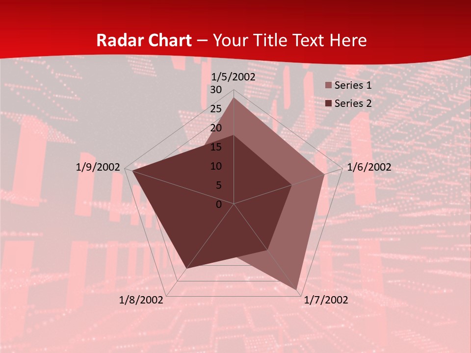 Square Red Matrix Background PowerPoint Template