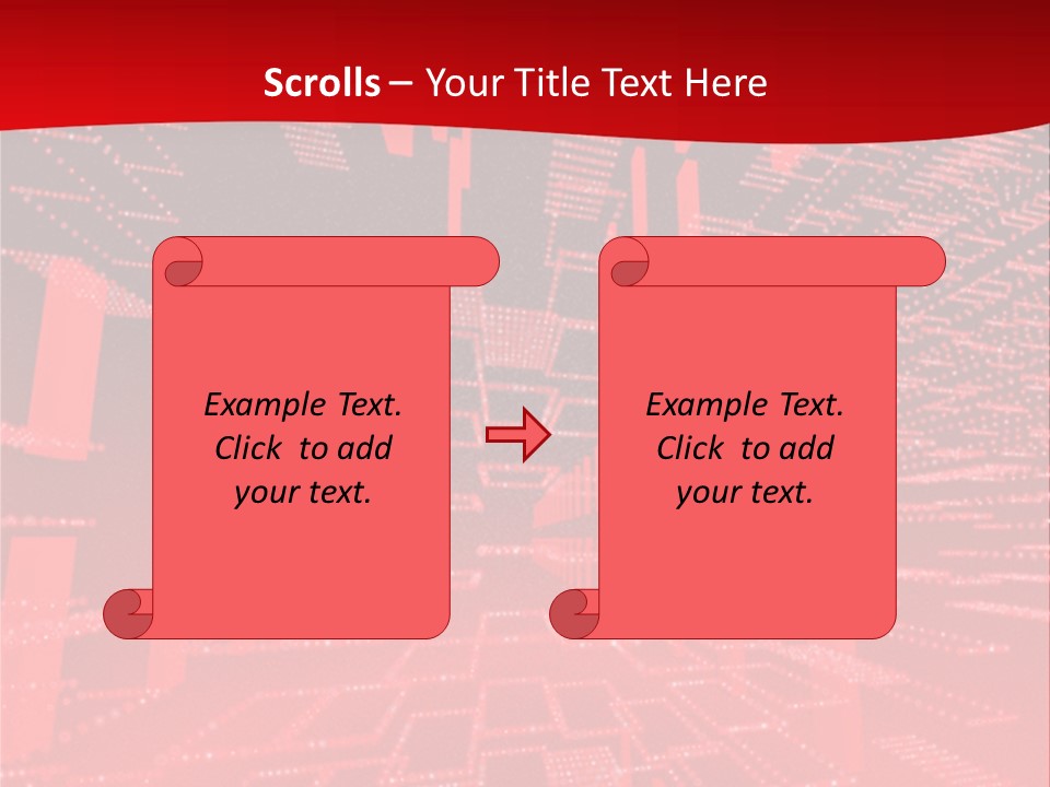Square Red Matrix Background PowerPoint Template