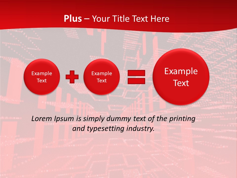 Square Red Matrix Background PowerPoint Template