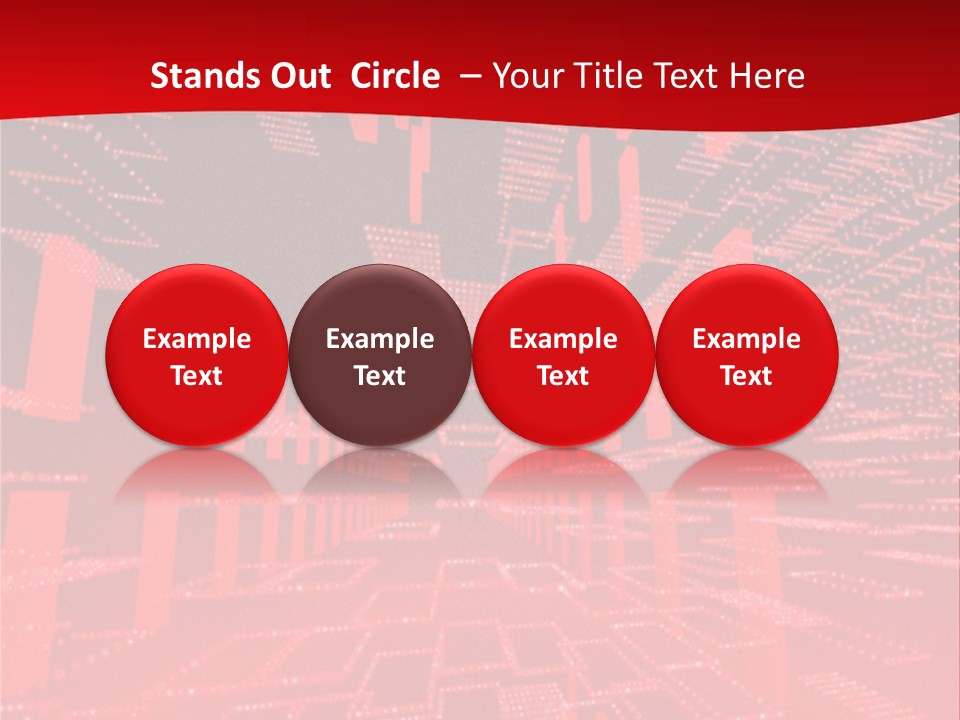 Square Red Matrix Background PowerPoint Template