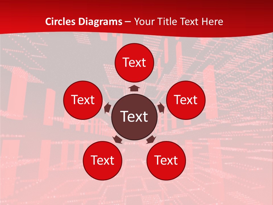 Square Red Matrix Background PowerPoint Template