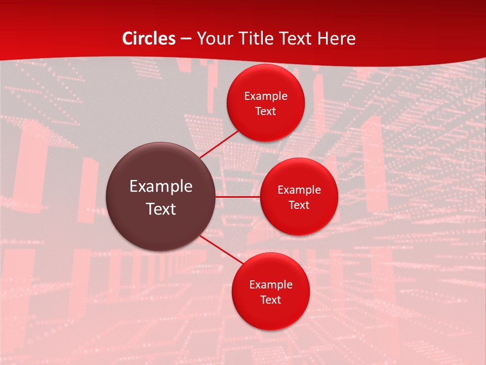 Square Red Matrix Background PowerPoint Template