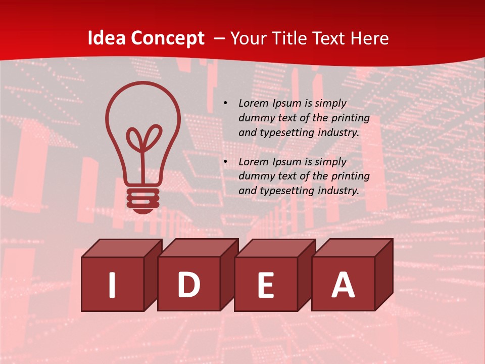 Square Red Matrix Background PowerPoint Template