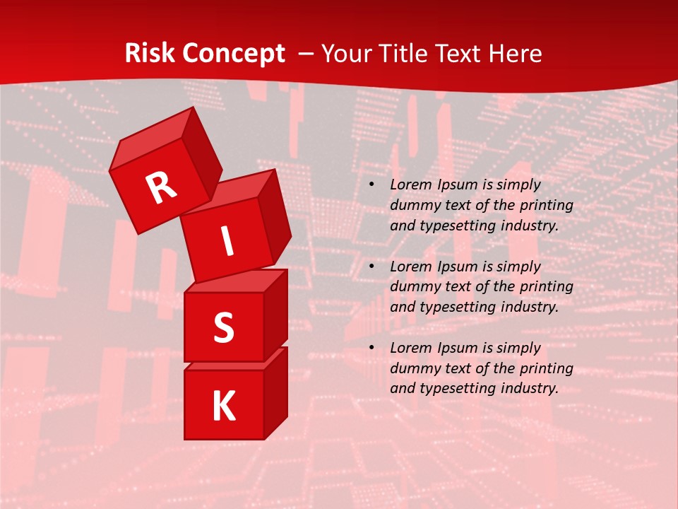 Square Red Matrix Background PowerPoint Template