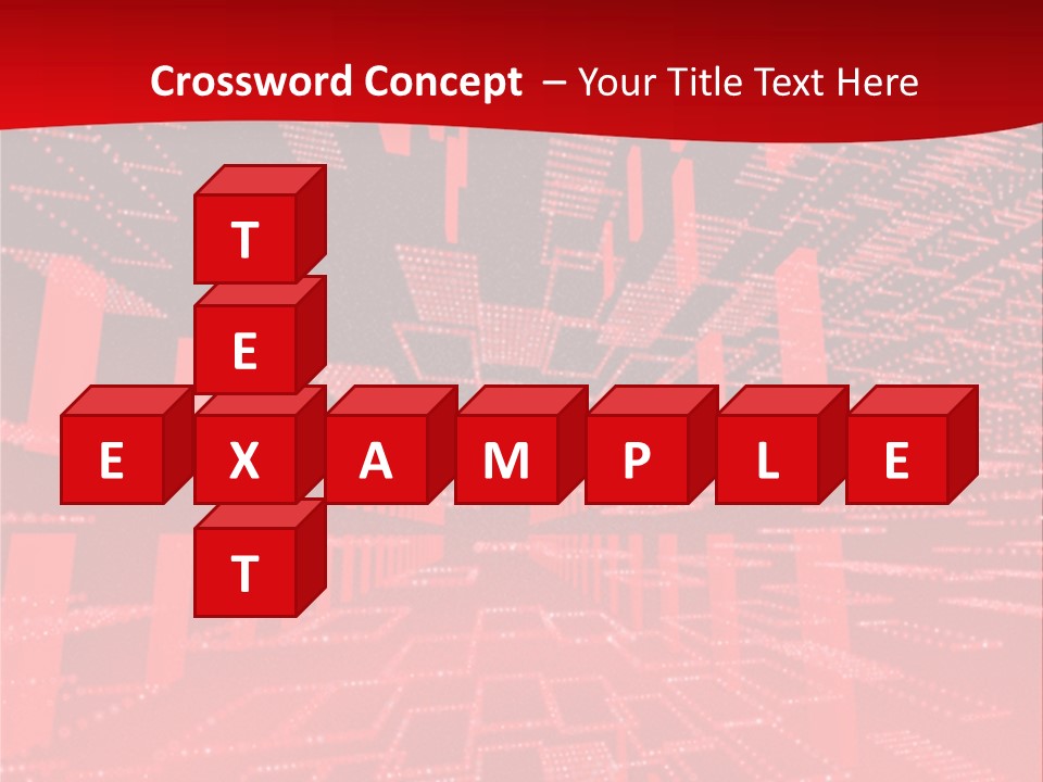 Square Red Matrix Background PowerPoint Template