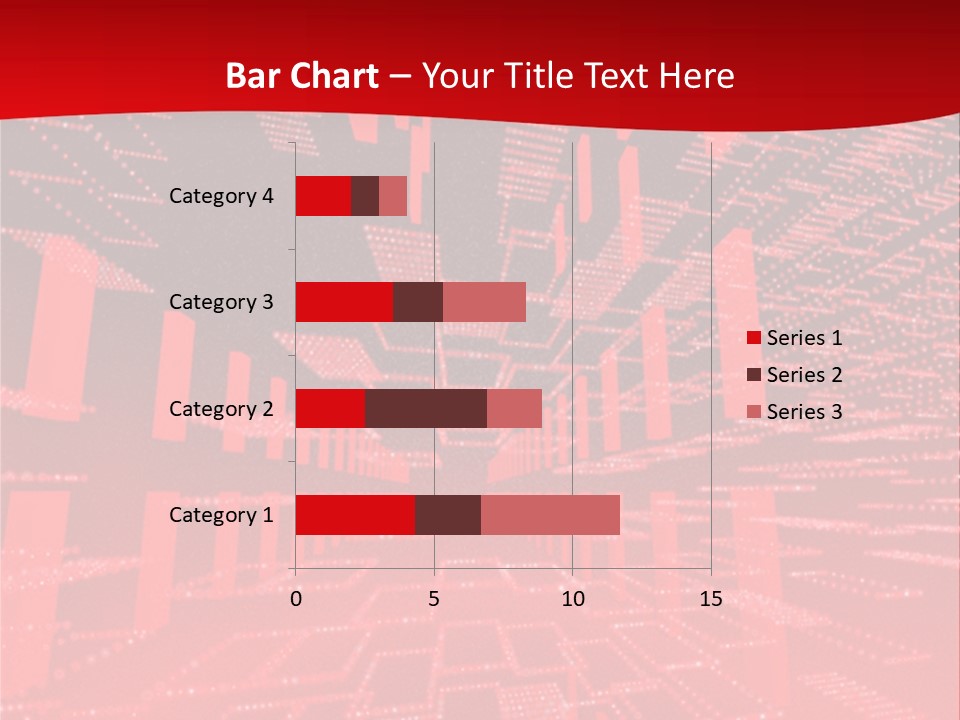 Square Red Matrix Background PowerPoint Template