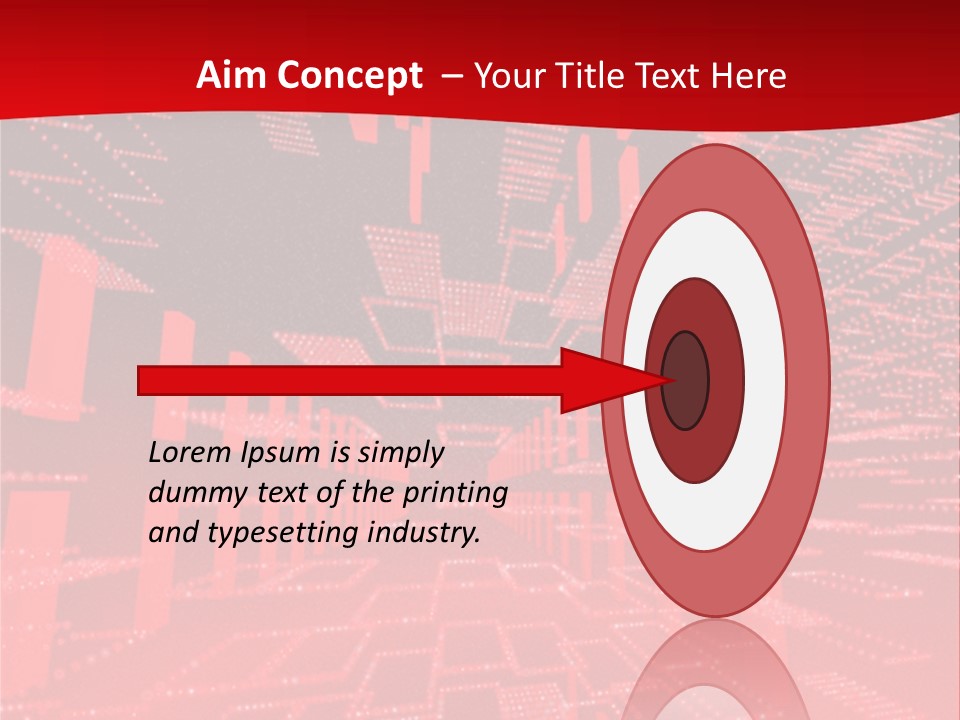 Square Red Matrix Background PowerPoint Template