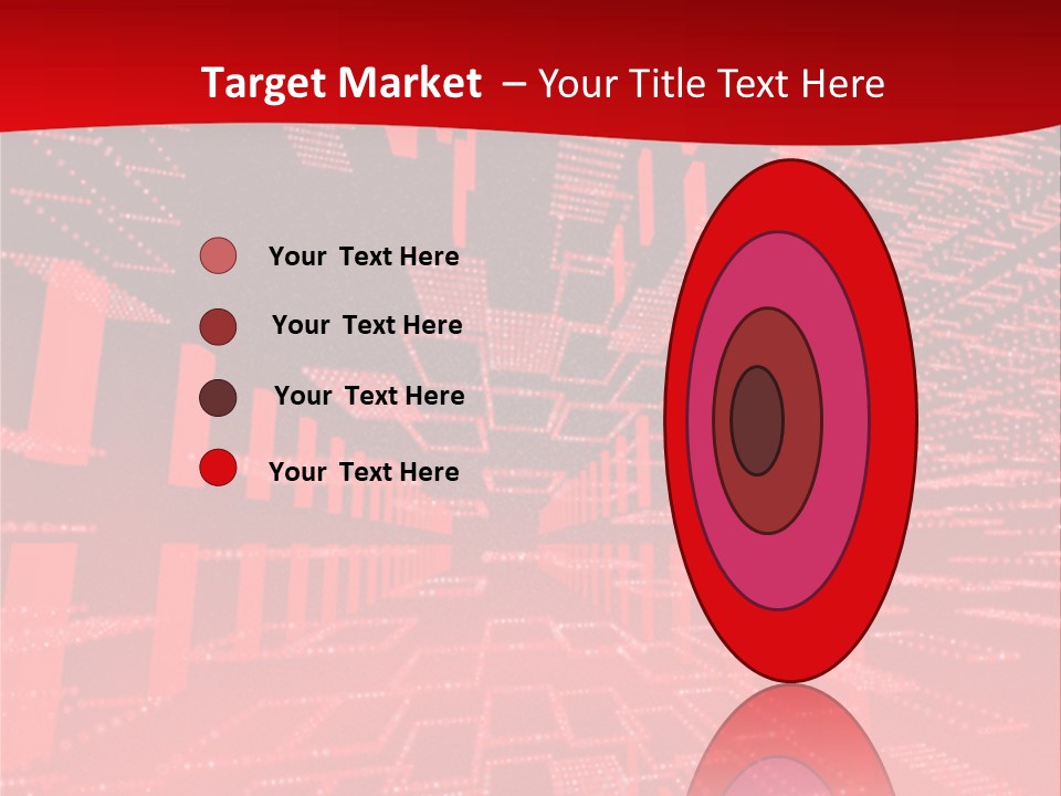 Square Red Matrix Background PowerPoint Template