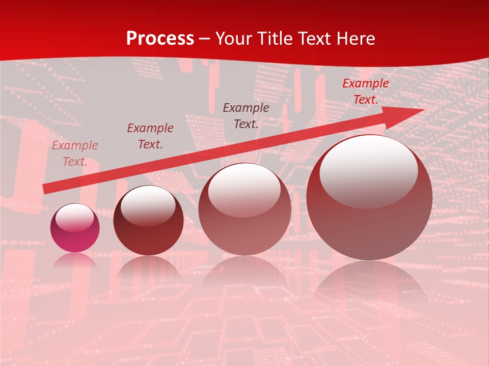 Square Red Matrix Background PowerPoint Template
