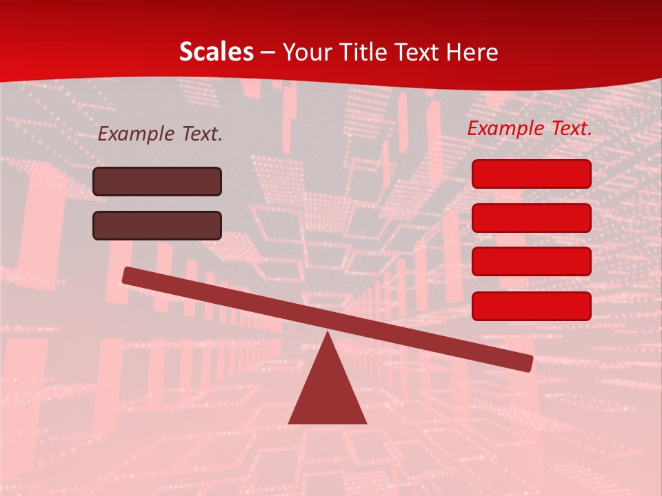 Square Red Matrix Background PowerPoint Template