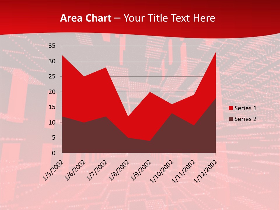 Square Red Matrix Background PowerPoint Template