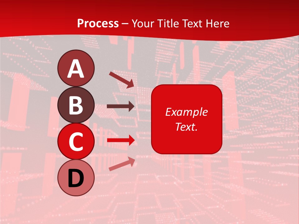 Square Red Matrix Background PowerPoint Template