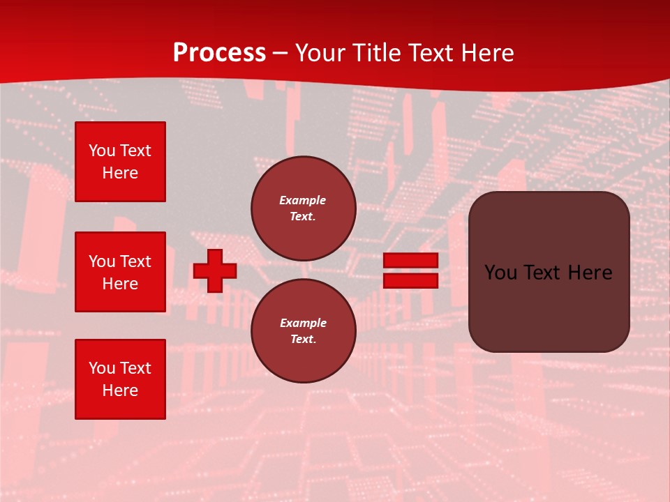 Square Red Matrix Background PowerPoint Template