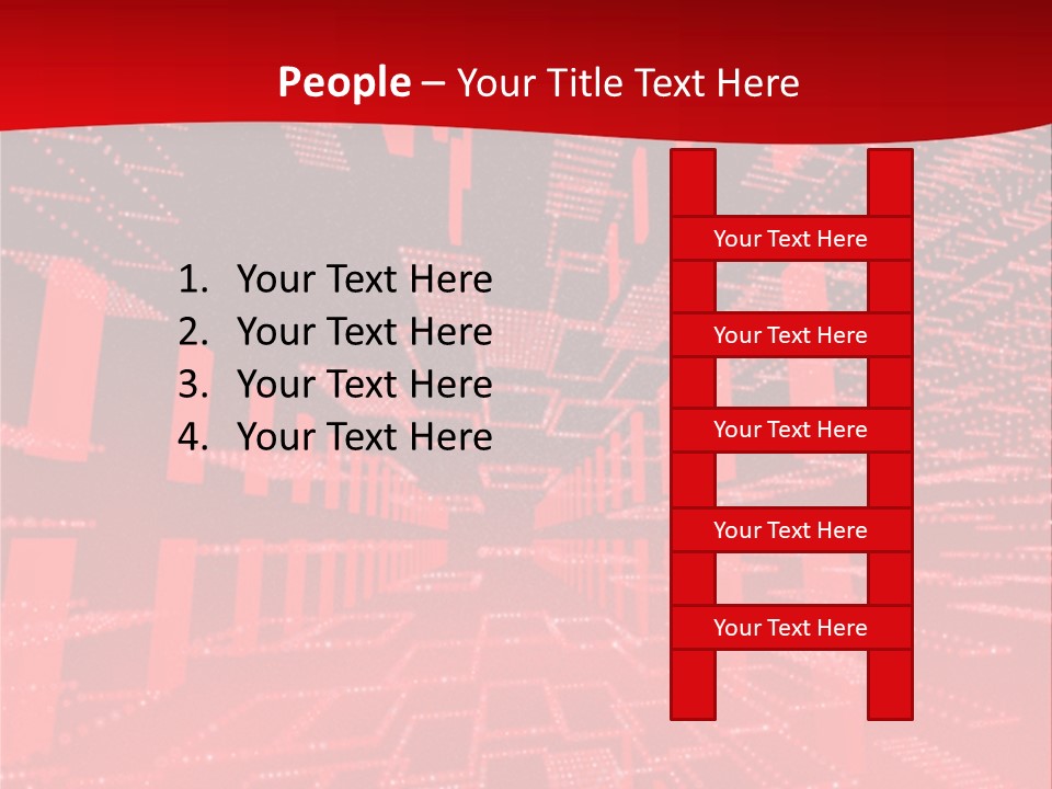Square Red Matrix Background PowerPoint Template