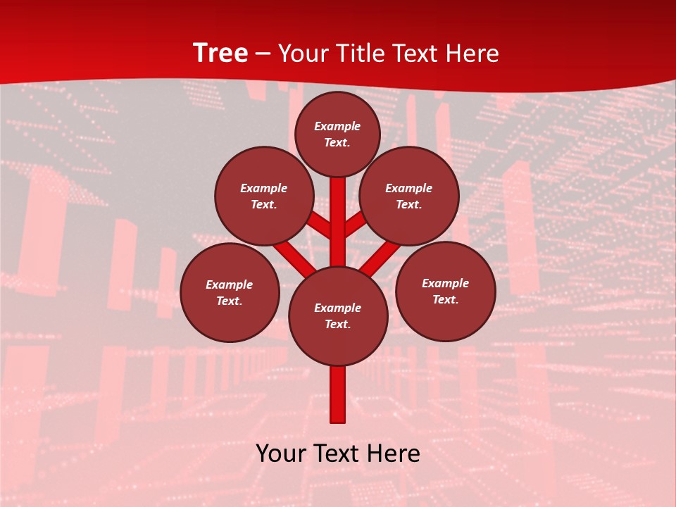 Square Red Matrix Background PowerPoint Template