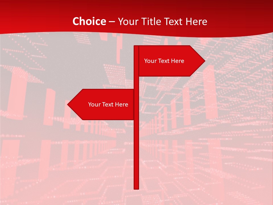 Square Red Matrix Background PowerPoint Template