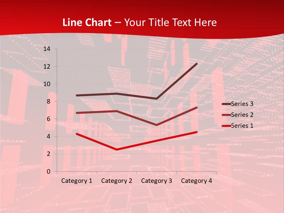 Square Red Matrix Background PowerPoint Template