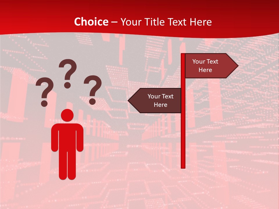 Square Red Matrix Background PowerPoint Template