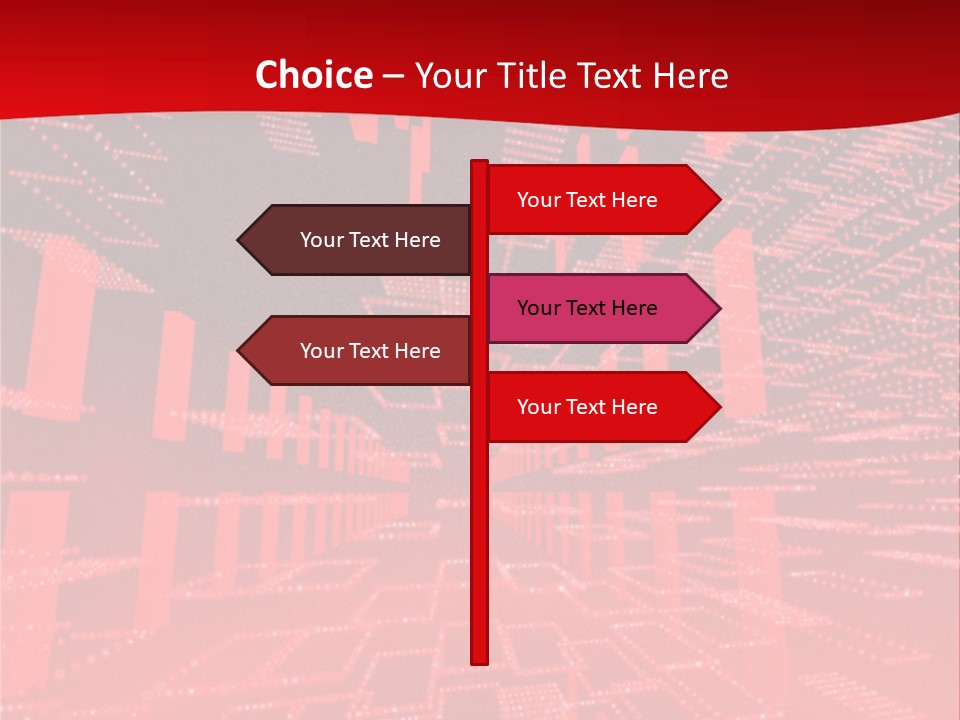 Square Red Matrix Background PowerPoint Template