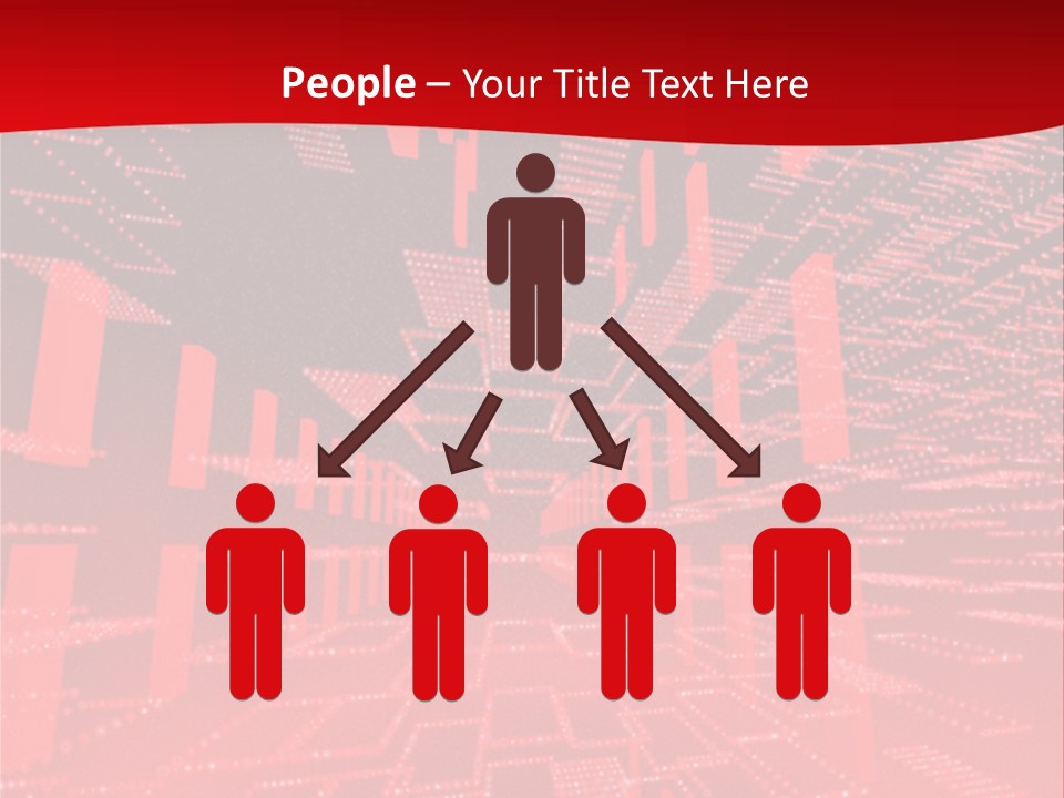 Square Red Matrix Background PowerPoint Template
