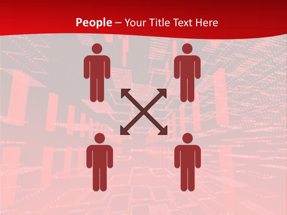 Square Red Matrix Background PowerPoint Template