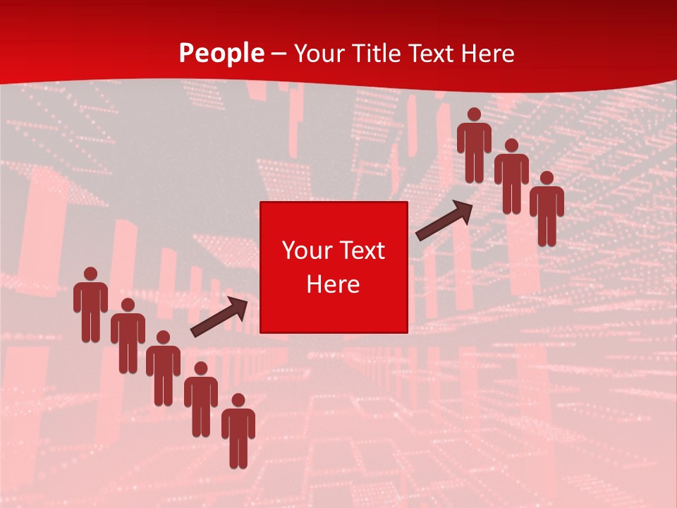 Square Red Matrix Background PowerPoint Template