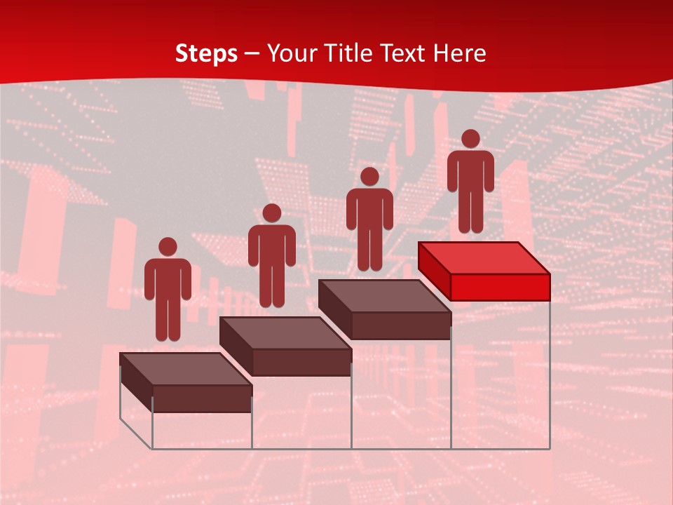 Square Red Matrix Background PowerPoint Template