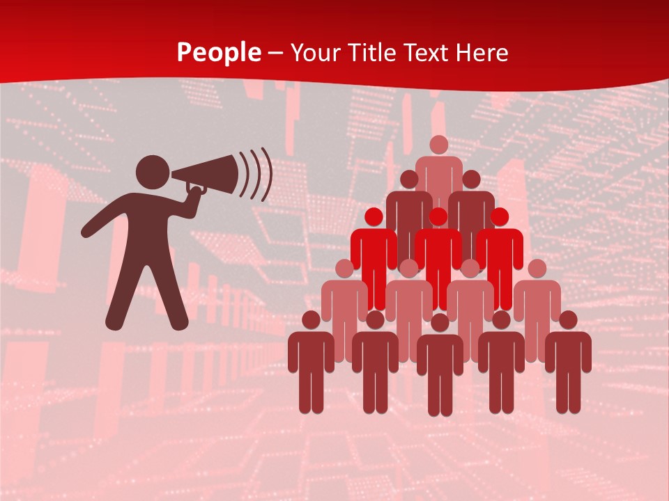 Square Red Matrix Background PowerPoint Template