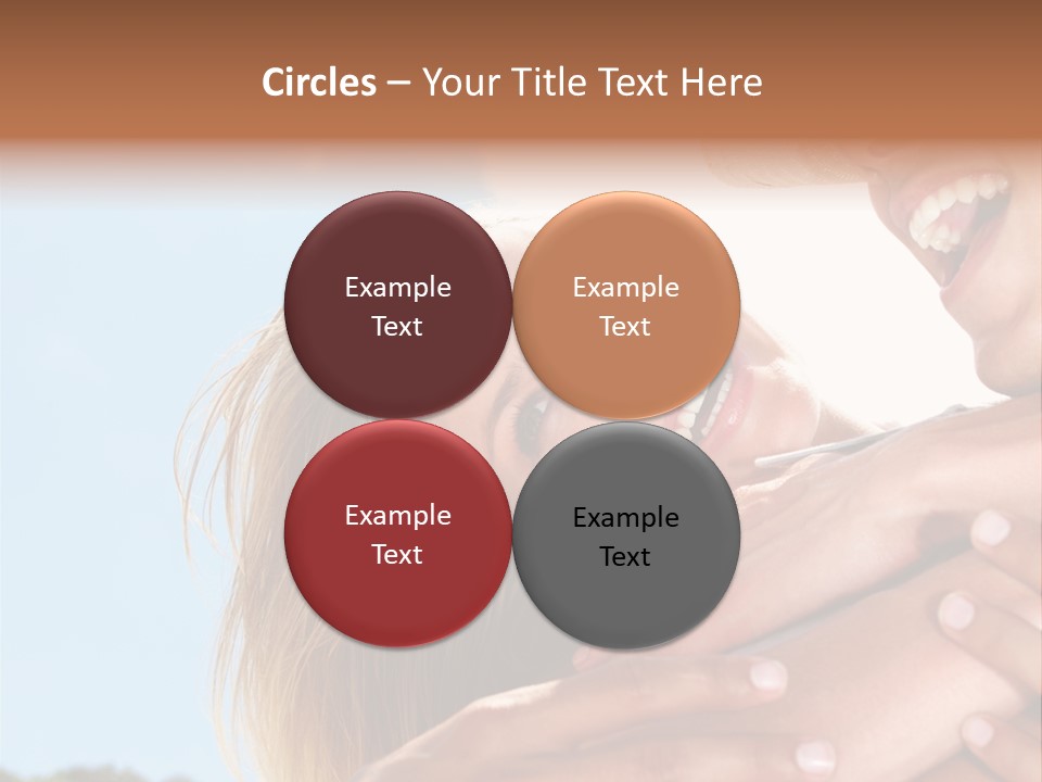 A Man And A Woman Are Smiling For The Camera PowerPoint Template