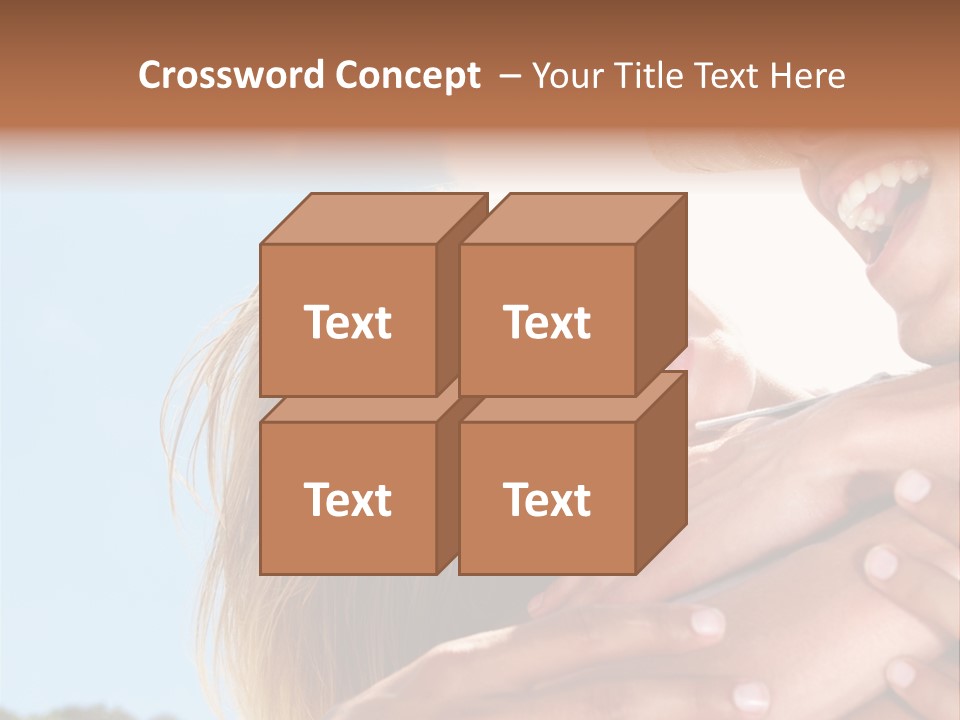 A Man And A Woman Are Smiling For The Camera PowerPoint Template