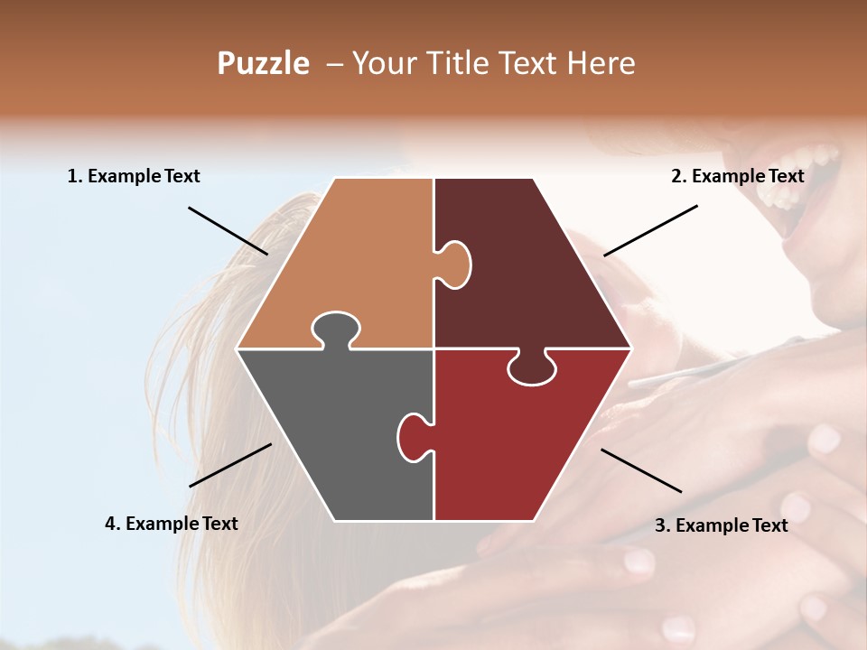 A Man And A Woman Are Smiling For The Camera PowerPoint Template