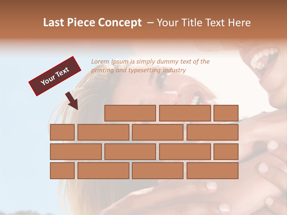 A Man And A Woman Are Smiling For The Camera PowerPoint Template