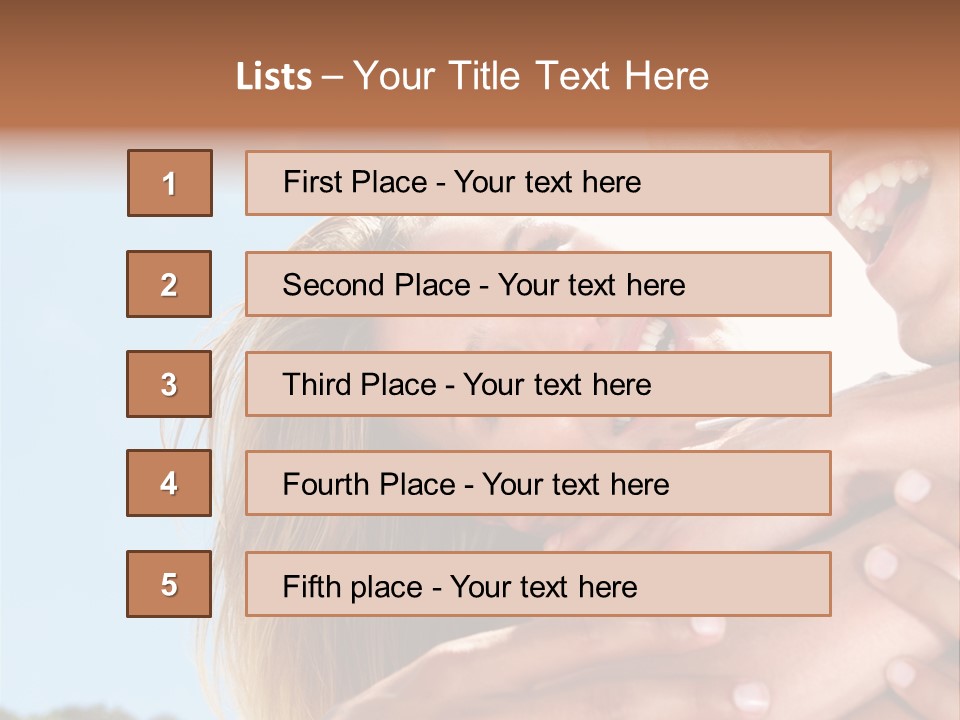A Man And A Woman Are Smiling For The Camera PowerPoint Template